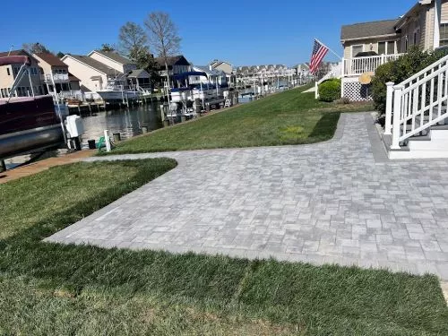 Paver patio installation went as planned and on time . After the completion of the work the yard was thoroughly clean and