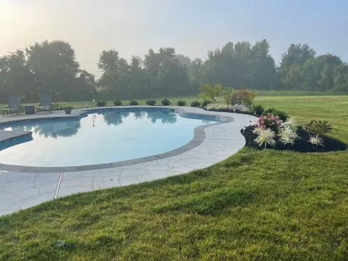 Our back yard looks great! Very happy with our fountain, gazebo, trees, and shrubs