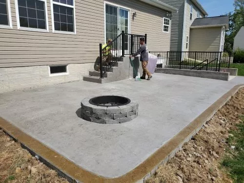 Ian and his crew did a great job with our patio, stairs, and fire pit